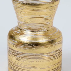 Inspire Me! Home Decor Glass Vase With Metallic Gold Details