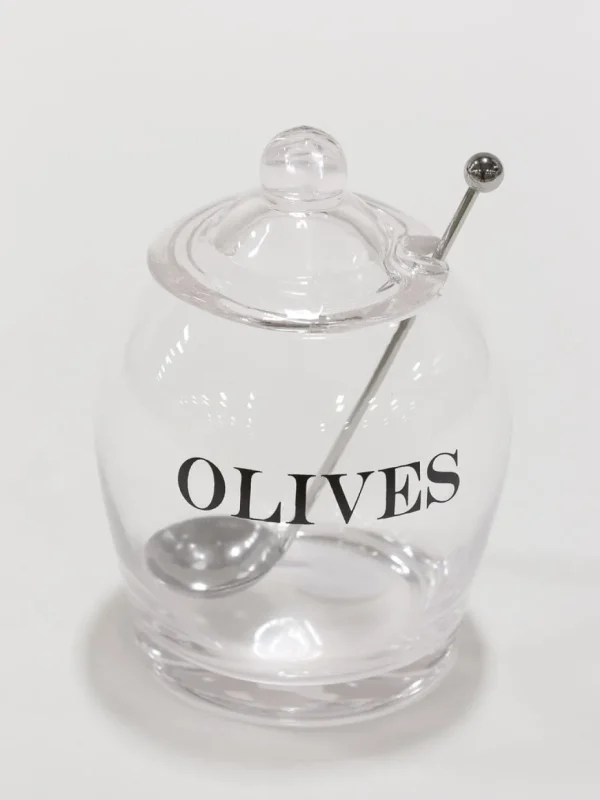 Inspire Me! Home Decor Glass Olive Jar W/ Metal Spoon