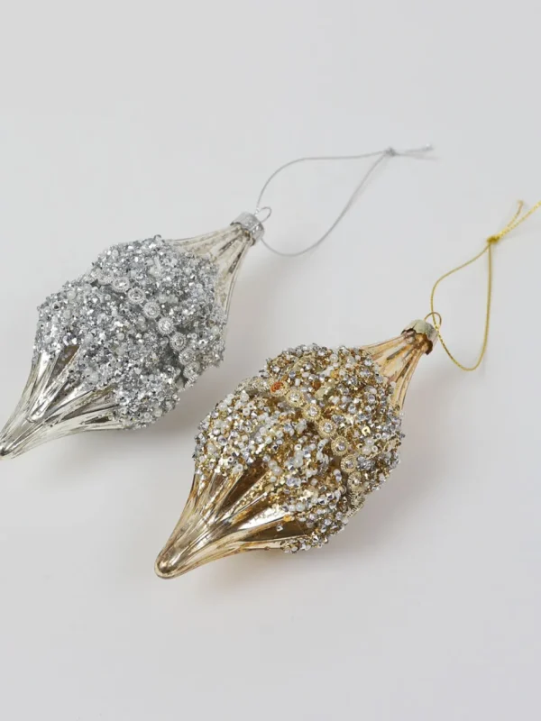 Inspire Me! Home Decor Glass Drop Ornaments (2 Colors)