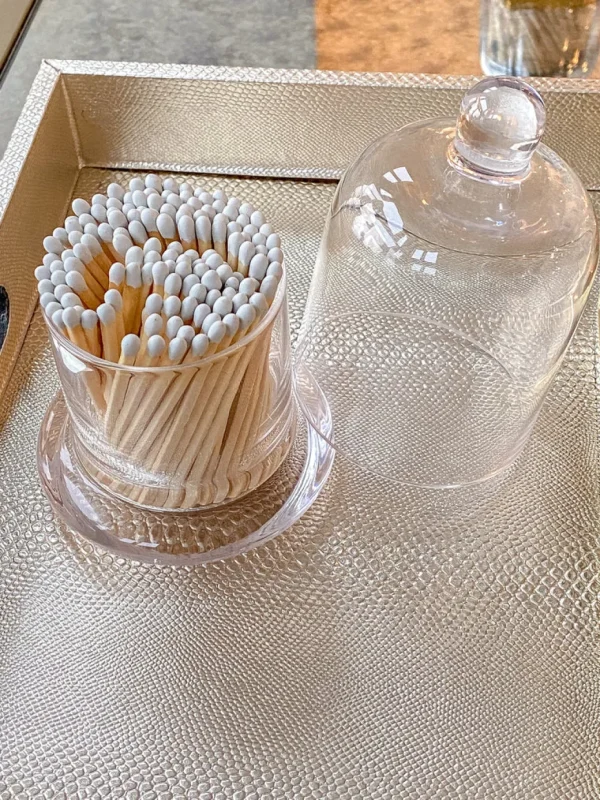 Inspire Me! Home Decor Glass Cloche With White Tip Matches