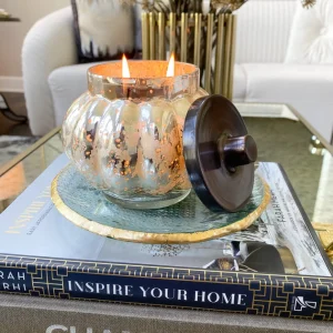 Inspire Me! Home Decor Glass Plate With Gold Border