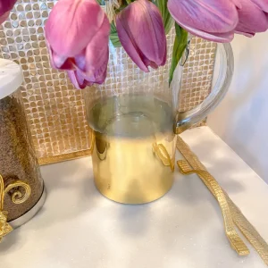 Inspire Me! Home Decor Glass And Gold Ombre Pitcher