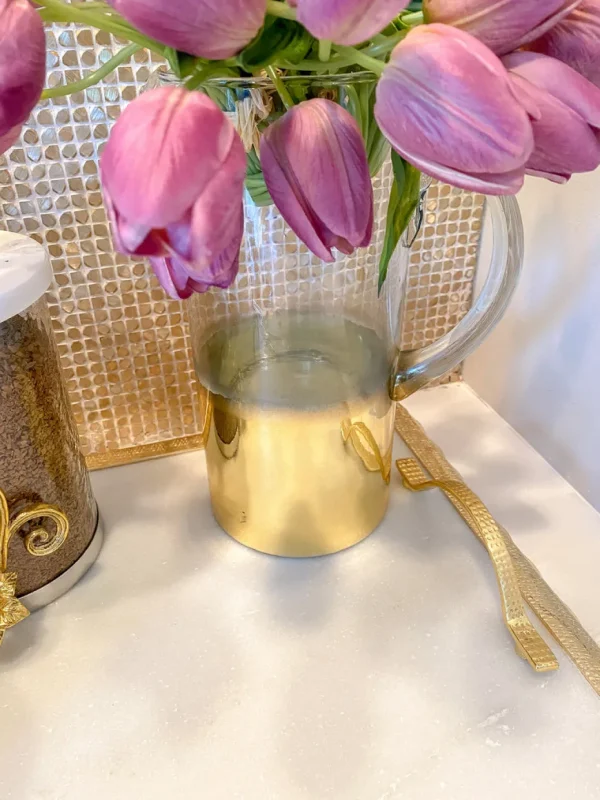 Inspire Me! Home Decor Glass And Gold Ombre Pitcher