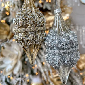 Inspire Me! Home Decor Glass Drop Ornaments (2 Colors)