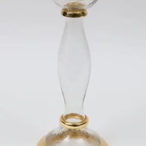 Inspire Me! Home Decor Glass Candle Holders With Gold Ruffle Detail (2 Sizes)