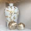 Inspire Me! Home Decor Glossy Gold Metallic Orb Candles (2 Sizes)