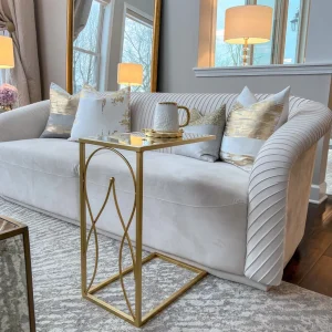 Inspire Me! Home Decor Gold Mirror Top C Table