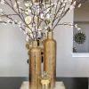 Inspire Me! Home Decor Gold Textured Ceramic Bottle Vases (2 Sizes)