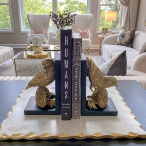 Inspire Me! Home Decor Gold Bird Resin Bookends