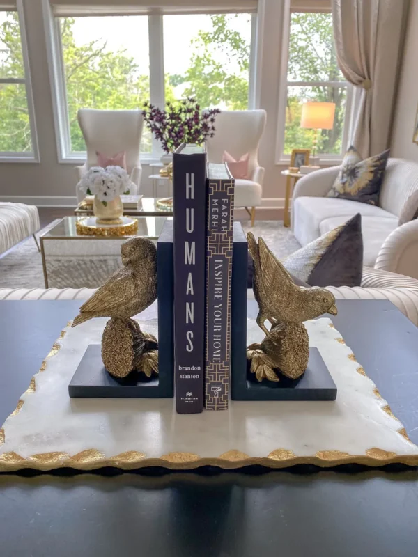 Inspire Me! Home Decor Gold Bird Resin Bookends