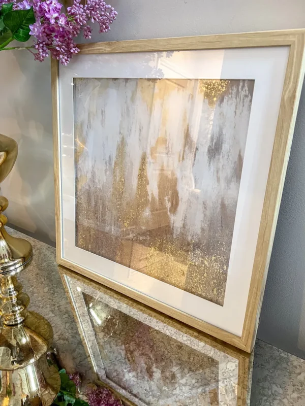Inspire Me! Home Decor Gold Framed 2 Piece Art Set