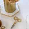 Inspire Me! Home Decor Gold Flower Handle Scissors