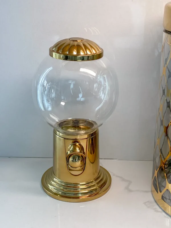 Inspire Me! Home Decor Gold Gumball Machine