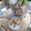 Inspire Me! Home Decor Gold Leaf And White Trinket Box