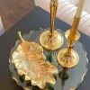 Inspire Me! Home Decor Gold Metal Natural Leaf Dish