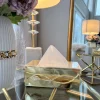 Inspire Me! Home Decor Gold Metal Tissue Holder With Leaf Design & Acrylic Lid