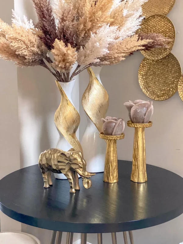 Inspire Me! Home Decor Gold Textured Metal Elephant Decor