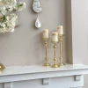 Inspire Me! Home Decor Gold Bead Detailed Candleholder (3 Sizes)