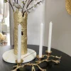 Inspire Me! Home Decor Gold Branch Triple Candle Holder