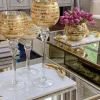 Inspire Me! Home Decor Gold Detailed Goblet Set Of 3