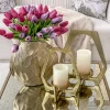 Inspire Me! Home Decor Gold Geometric Candle Holder (2 Sizes)