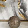 Inspire Me! Home Decor Gold Orb Candle With Gold Shimmer Finish