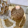 Inspire Me! Home Decor Gold Orb Ceramic Tealight Holder