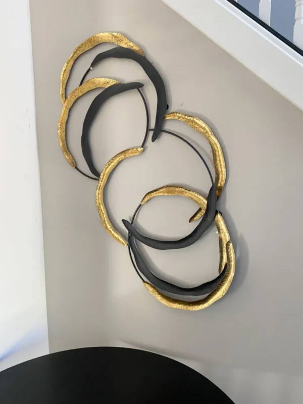 Inspire Me! Home Decor Gold And Black Loop Wall Decor