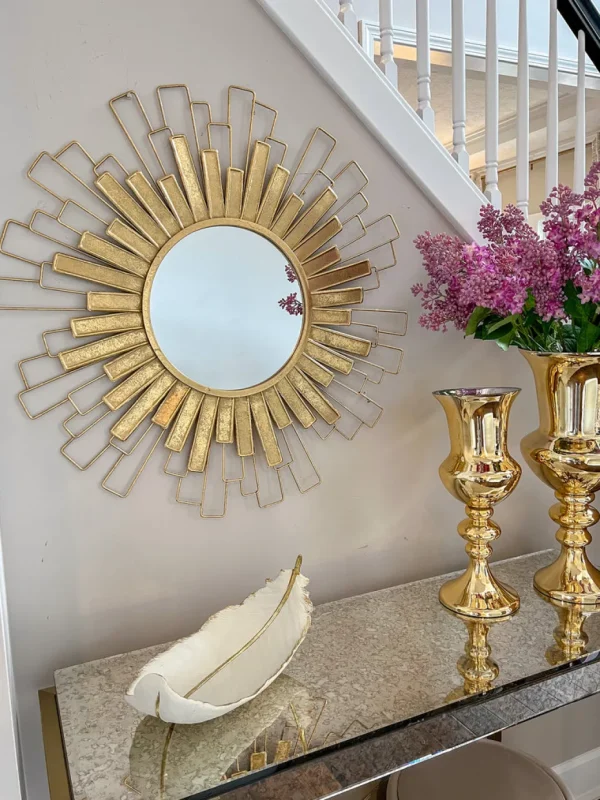 Inspire Me! Home Decor Gold Foil Sunburst Mirror