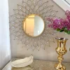 Inspire Me! Home Decor Golden Jeweled Sunburst MIrror