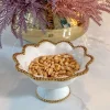 Inspire Me! Home Decor Gold And White Beaded Pedestal Bowl