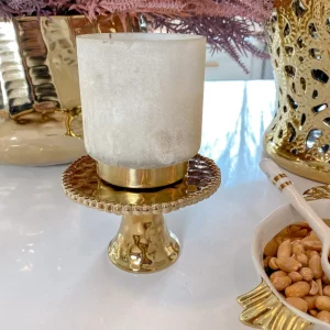 Inspire Me! Home Decor Gold Beaded Mini Cupcake Stand