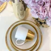 Inspire Me! Home Decor Gold And White 4 Piece Place Setting