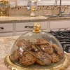 Inspire Me! Home Decor Gold Bordered Glass Cake Dome