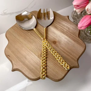 Inspire Me! Home Decor Gold Chain Salad Servers