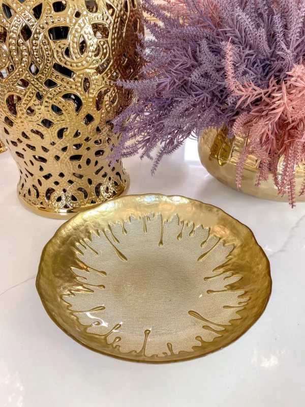 Inspire Me! Home Decor Gold Dipped Large Bowl