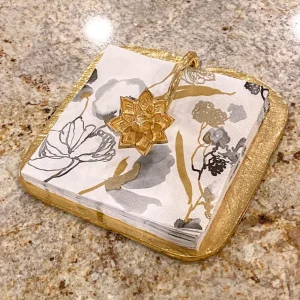 Inspire Me! Home Decor Gold Lotus Napkin Holder