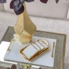 Inspire Me! Home Decor Gold Handle Marble Tray