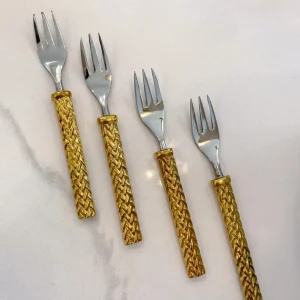 Inspire Me! Home Decor Gold Herringbone Mini Fork