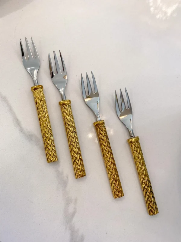 Inspire Me! Home Decor Gold Herringbone Mini Fork