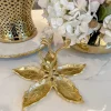 Inspire Me! Home Decor Gold Metal Five Section Leaf Snack Dish