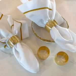 Inspire Me! Home Decor Gold Napkin Rings Set Of 4