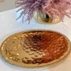 Inspire Me! Home Decor Gold Oval Beaded Platter