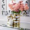 Inspire Me! Home Decor Gold Porcelain Jar With White Brushstroke Detail And Lid (3 Sizes) ” From Pops Of Color Home Collection”