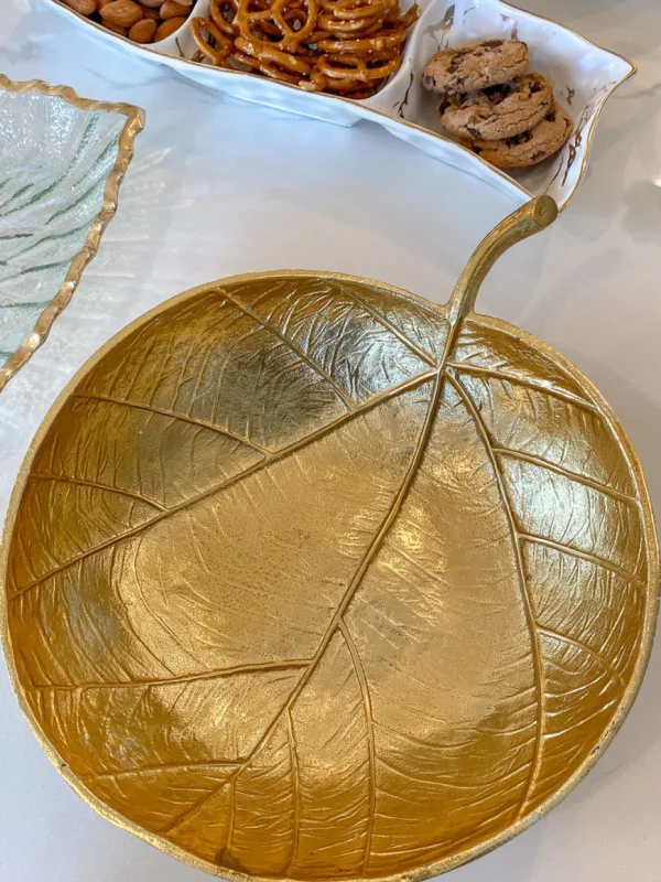 Inspire Me! Home Decor Golden Leaf Bowl