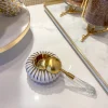 Inspire Me! Home Decor Gold & White Round Detailed Spoon Rest/Tea Light Holder