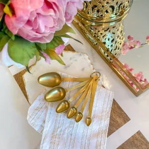 Inspire Me! Home Decor Gold Almond Shape Measuring Spoons