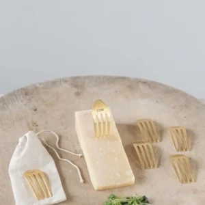 Inspire Me! Home Decor Gold Fork Cheese Markers (Set Of 6)