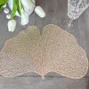 Inspire Me! Home Decor Gold Ginko Leaf Tablemat