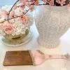 Inspire Me! Home Decor Gold Leaf And Pink Resin Wood Paddle Serving Board